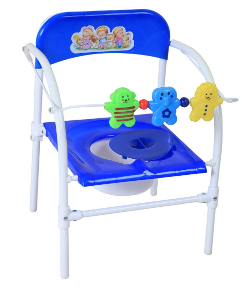 INFANTO Baby Potty Chair | Potty Training Seat | Baby Toilet Seat | New Born Baby, Infant, Kids | for 6-36 Months, Easy Folding & Portable with Removable Bowl, Top Cover & Playthings - Blue - Image 5