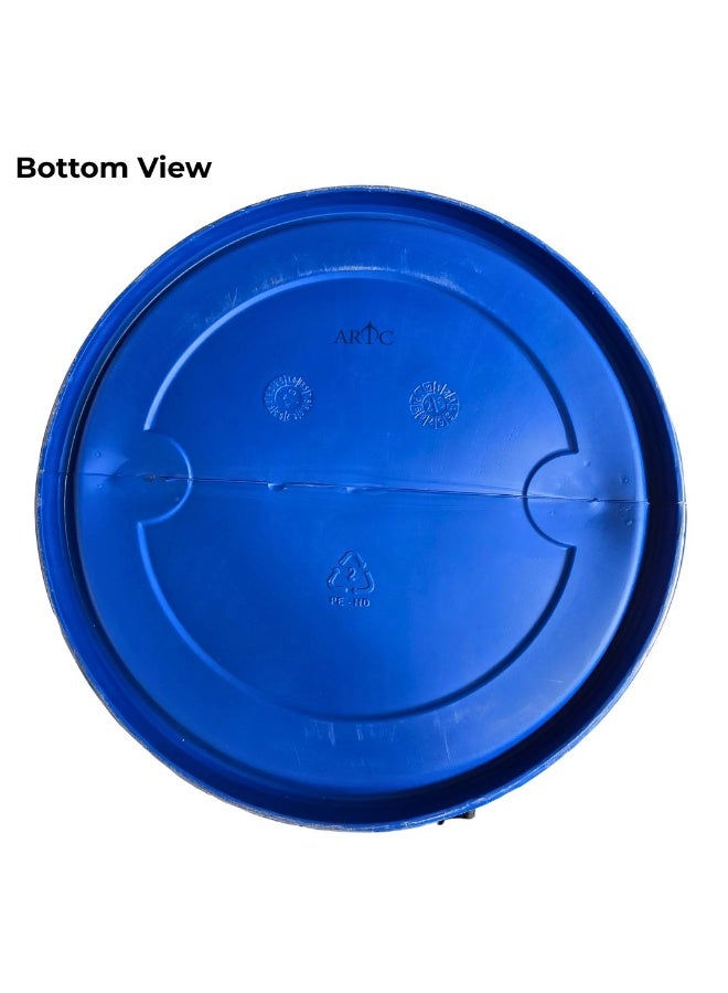 ARTC New 220L Premium HDPE Blue Plastic Storage Barrel, Round Jerrycan with Sealed Lid | Heavy Duty Airtight Leakproof Food Grade & Chemical Safe Drum for Perfume, Oil, Oud, Food, Water, Chemical, Liquid, Dry Goods | Pure High-Quality Material Reusable Industrial Container for Shipping Companies, Factories, Shops, Warehouses - Image 5