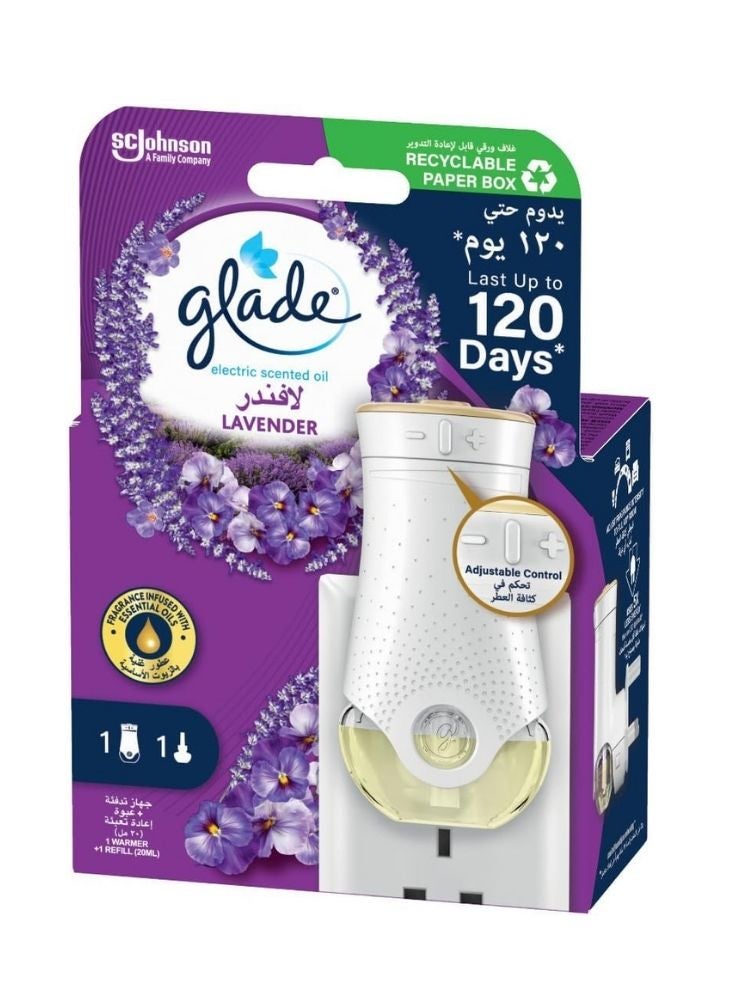 جليد زيت معطر كهربائي جليد برائحة اللافندر - معطر جو كهربائي مريح بزيوت عطرية - Image 1