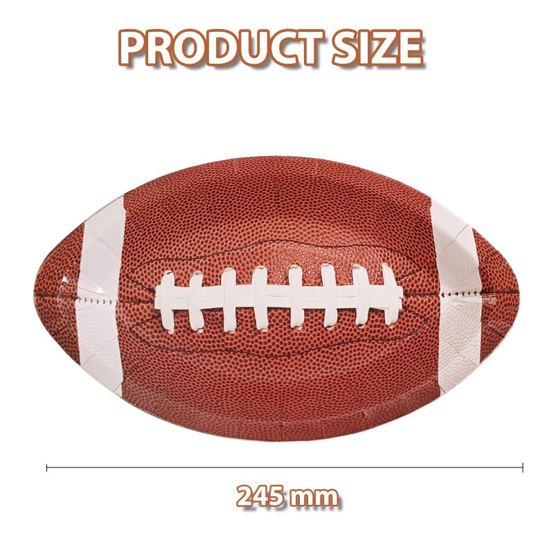 EaciTown Paper Football Plates & Football Napkins Set Serve 20 Football Party Plates Disposable for Birthday Party Football Game Day Party Faovrs - Image 5