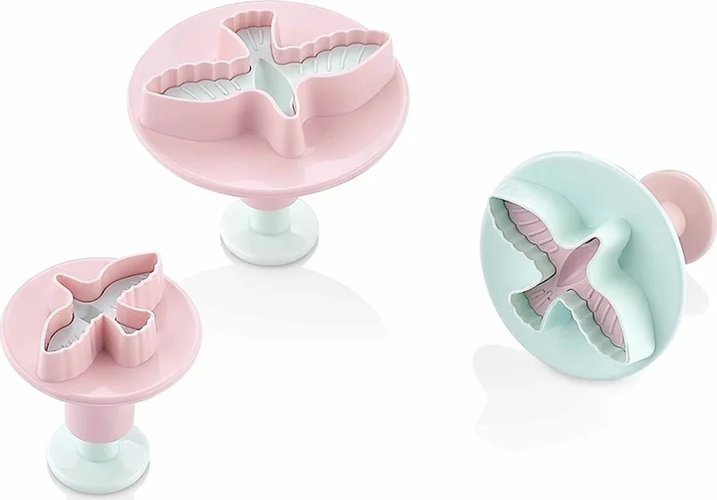 SUNCOOK Seagull Butterfly and Hydrangea Patterned 9-Piece Cookie Mold
