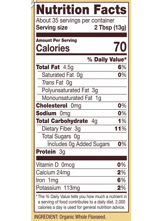 Bobs red mill دقيق بذور الكتان العضوي، 16 أونصة (عبوة من 1) - Image 3