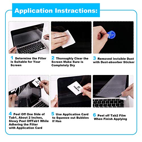 FFORITO [2 PACK] FORITO 17.3" Anti Glare Screen Protector Compatible with All Brands of 17.3" with 16:9 Aspect Ratio Display Laptop(Size: 15" Width x 8.5" Height) - Image 3