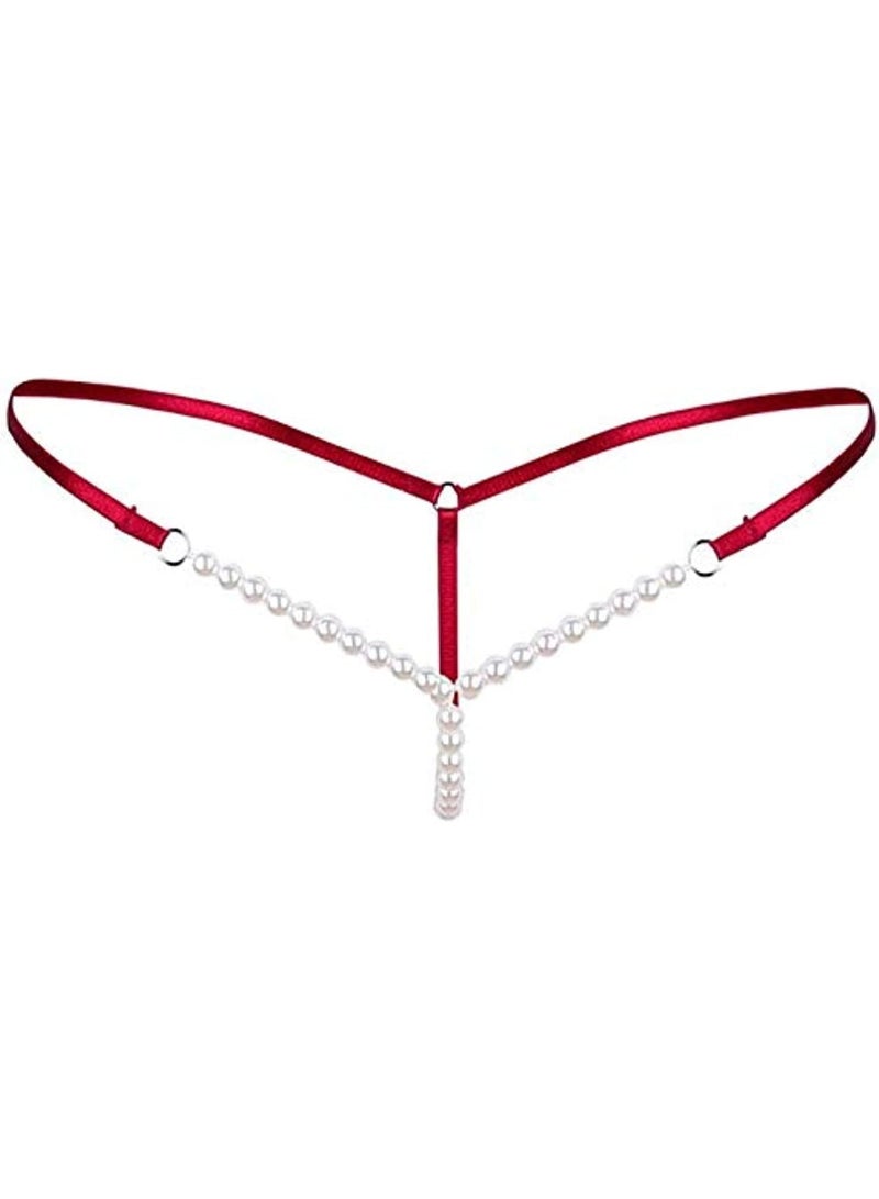 Transparent Women Lingerie – Pearl  Thong Underwear –  Elegant Intimate Panties for Women