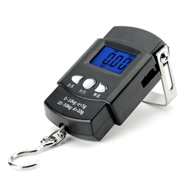 Portable Digital Luggage Scale 50kg with Tape Measure and 10g Precision, Black - Image 1