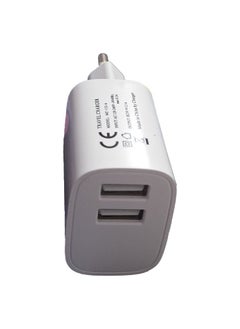ماركة غير محددة الشاحن السريع للهواتف الذكية ، 2 منفذ USB مع وصلة نوع C بطول 1.5 متر و قوة 12 واط ، سريع الاداء و عالي الجودة ، شاحن حائط ، يمكن حملة في السفر  - Image 2