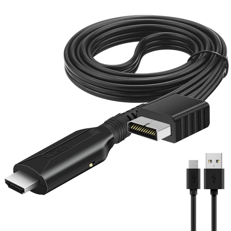 Wiistar PS2 to HDMI Converter Adapter PS2 HDMI Cable 1m/3.2ft Video Converter for HDTV HDMI Monitor Supports All PS 2 Display Modes - Image 1