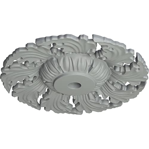 Ekena Millwork CM14NE Needham Ceiling Medallion, 14 5/8"OD x 2 1/4"P (Fits Canopies up to 4 1/4"), Factory Primed - Image 2