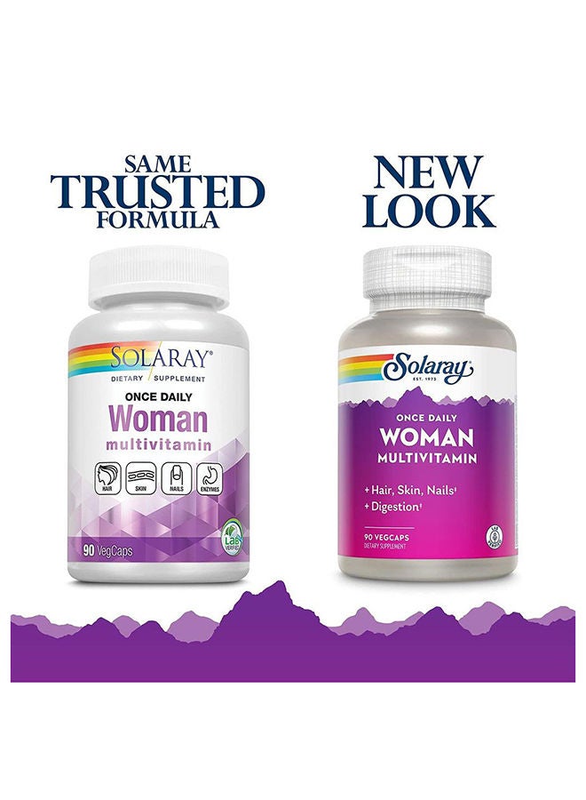 Solaray Once Daily Woman Multivitamins V-Cap 90's  - Image 3