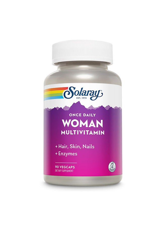 Solaray Once Daily Woman Multivitamins V-Cap 90's  - Image 1