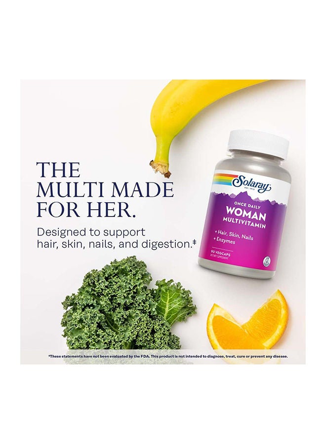 Solaray Once Daily Woman Multivitamins V-Cap 90's  - Image 5