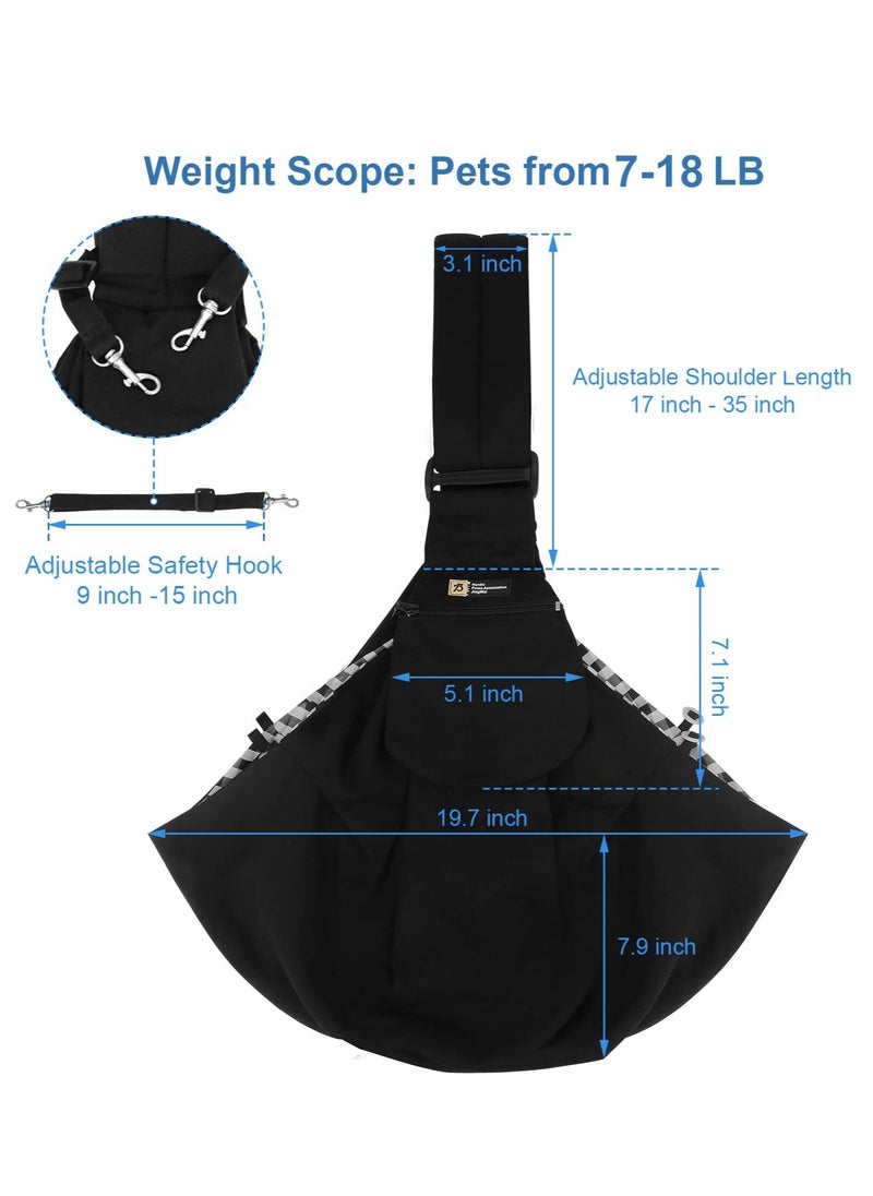 Excefore - Hands Free Pet Sling Carrier for Small Dogs and Cats Adjustable Shoulder Strap Secure Clasp Soft and Breathable Material Perfect for Travel and Outdoor Activities - Image 1