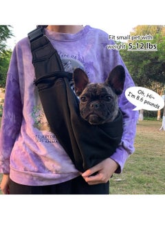 Excefore Hands Free Pet Sling Carrier for Small Dogs and Cats Adjustable Shoulder Strap Secure Clasp Soft and Breathable Material Perfect for Travel and Outdoor Activities  - Image 5