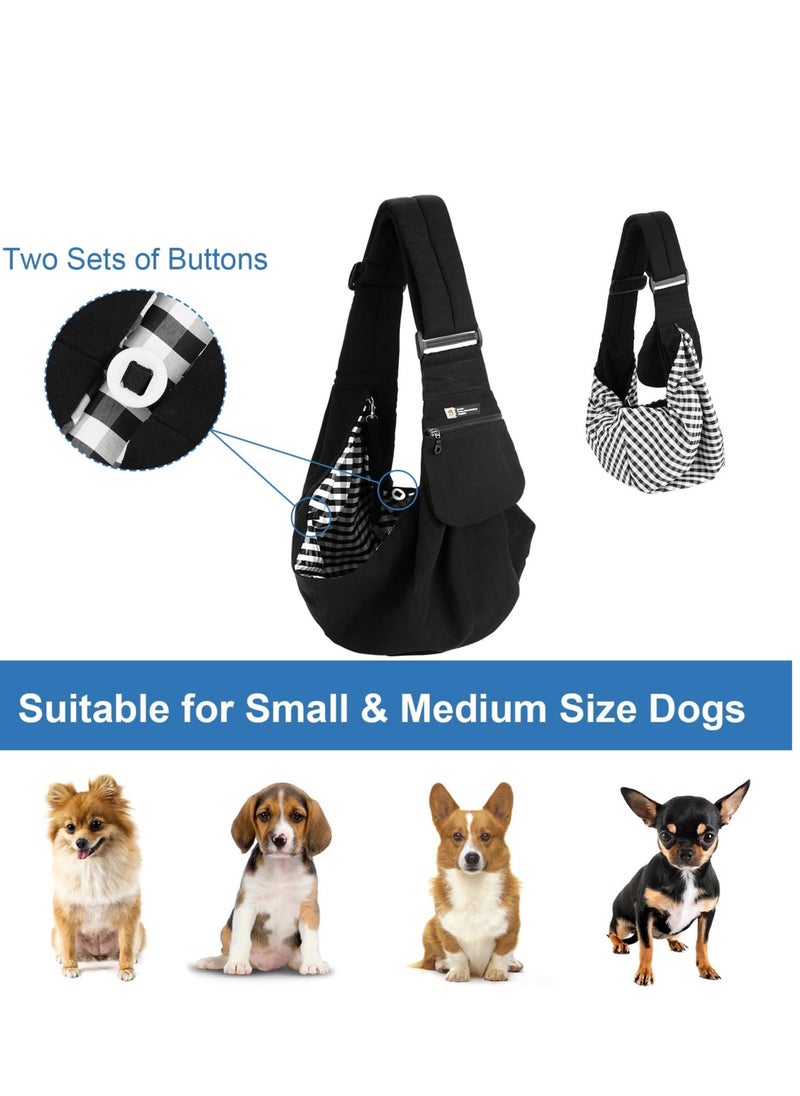 Excefore - Hands Free Pet Sling Carrier for Small Dogs and Cats Adjustable Shoulder Strap Secure Clasp Soft and Breathable Material Perfect for Travel and Outdoor Activities - Image 1
