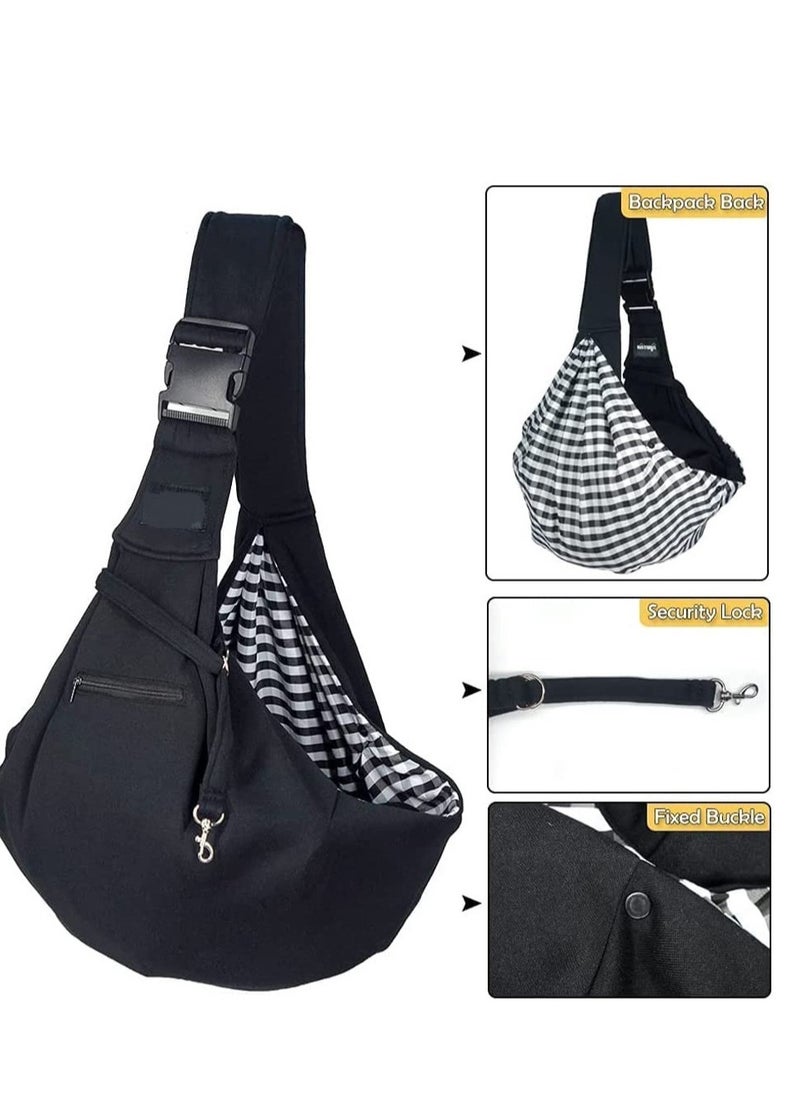 Excefore - Hands Free Pet Sling Carrier for Small Dogs and Cats Adjustable Shoulder Strap Secure Clasp Soft and Breathable Material Perfect for Travel and Outdoor Activities - Image 1