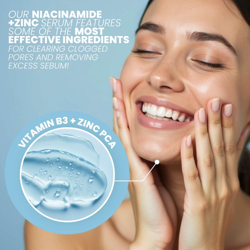 Eva Naturals Niacinamide 12% + Zinc Serum for Face â€“ Dark Spot Remover, Pore Minimizer, Redness Relief, Hydrating Vitamin B3 with Botanical Hyaluronic Acid, Anti-Aging Facial Serum for Clear Skin - Image 4