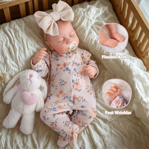 BABESIDE Lifelike Reborn Baby Dolls Dara - 20 Inch Realistic-Newborn Baby Doll Girl Handmade Real Life Toddler Dolls with Clothes and Toy Accessories Gift for Kids Age 3+ - Image 2