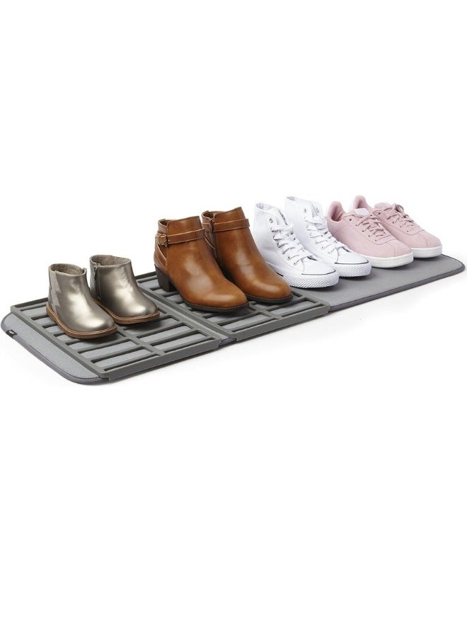 Shoes Rack -Washable Multipurpose Drying Mat and Boot Tray for Entryway, Dark Gray, 88Cm Length x 33Cm Height