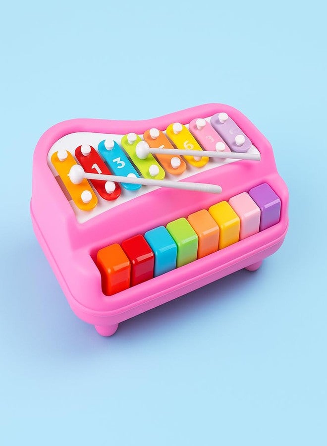 بيانو إكسيليفون TinyPlay ذو 8 مفاتيح للأطفال | لعبة موسيقية بمطرقة للأطفال الصغار ومرحلة ما قبل المدرسة من عمر 1 إلى 5 سنوات | آلة موسيقية تعليمية للأولاد والبنات - Image 1