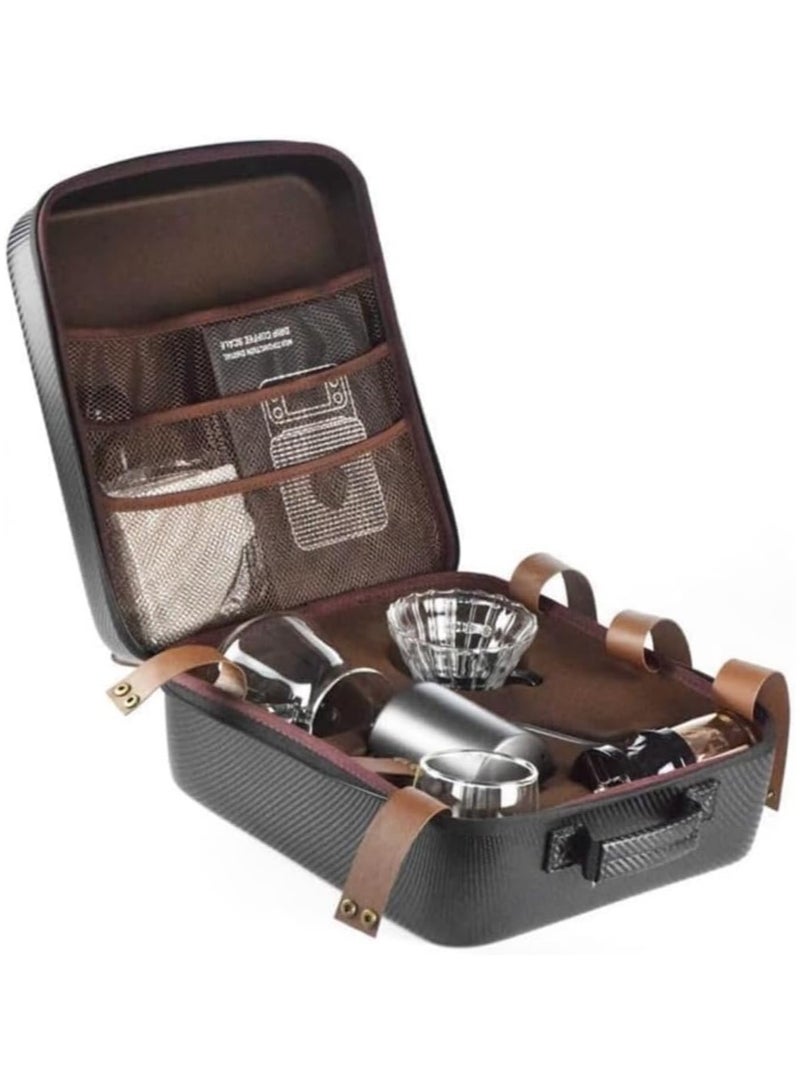 Coffee Maker Set，pour over coffee kit with Portable Carry Case, Coffee Kettle with Drip Filter Coffee Share Pot, Filters, Coffee Scale, Double wall Mug, Manual Coffee Grinder  - Image 1