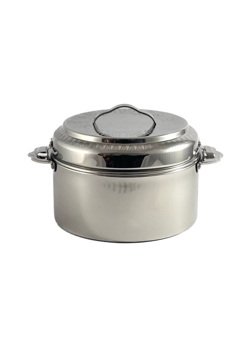 Homemaker Sigma Hotpot 3500ml Capacity - Unique Locking Lid - High Quality Stainless Steel - Silver Etching 