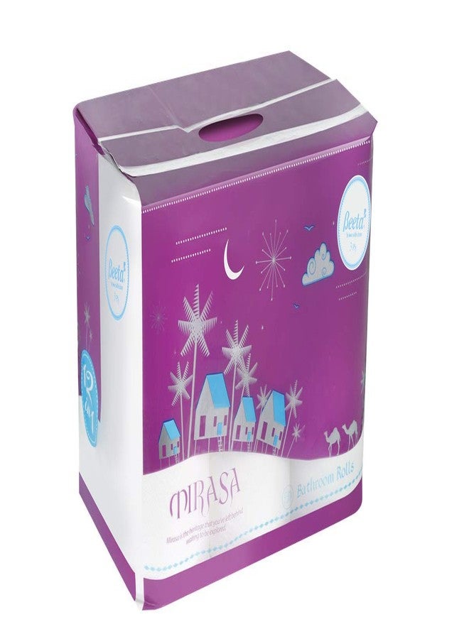 Beeta Mirasa Toilet Roll 12 in 1 Pack -Ultra Soft Tissue Paper-3 Ply White - 100% Natural Virgin Cellulose Fiber - Image 5