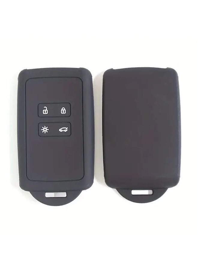 Black And Red Silicone Key Protector Case Cover For Renault Smart 4 Key - Image 1