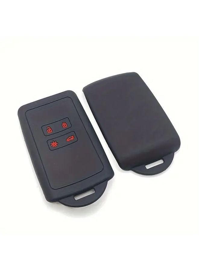 Black And Red Silicone Key Protector Case Cover For Renault Smart 4 Key - Image 5