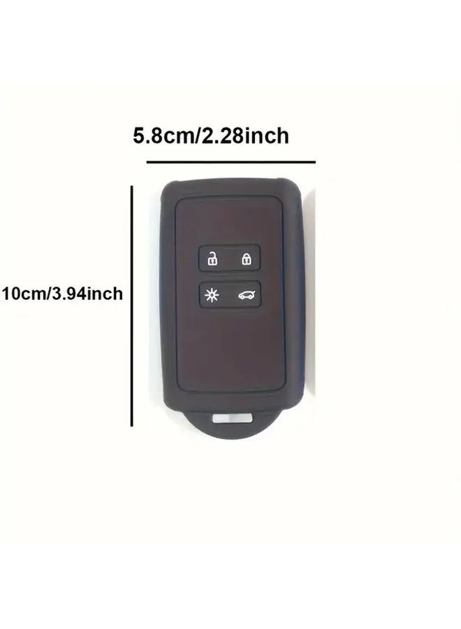 Black And Red Silicone Key Protector Case Cover For Renault Smart 4 Key - Image 2