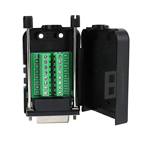 Twinkle Bay TwinkleBay D-SUB DB15 Female 15 Pin Jack Port to Terminal Breakout Board Connector, 2 Row Plug with Case - Image 2