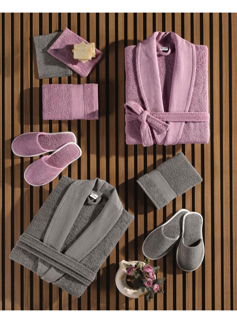Brides A luxurious 100% cotton Turkish bathrobe set, modern and elegant, for comfort and style. - Image 1