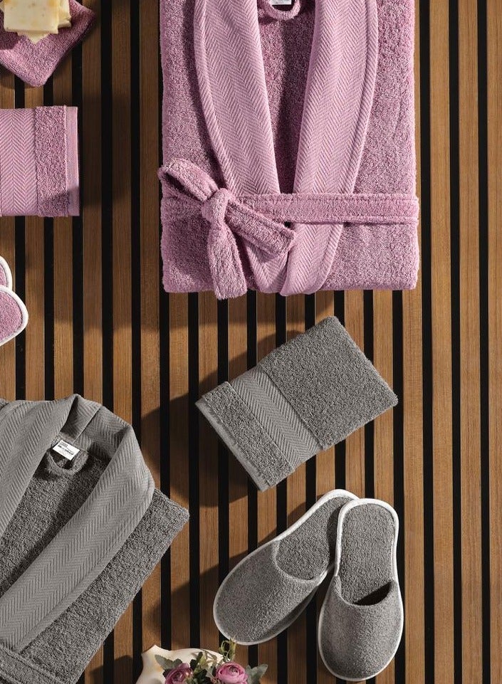 Brides A luxurious 100% cotton Turkish bathrobe set, modern and elegant, for comfort and style. - Image 2