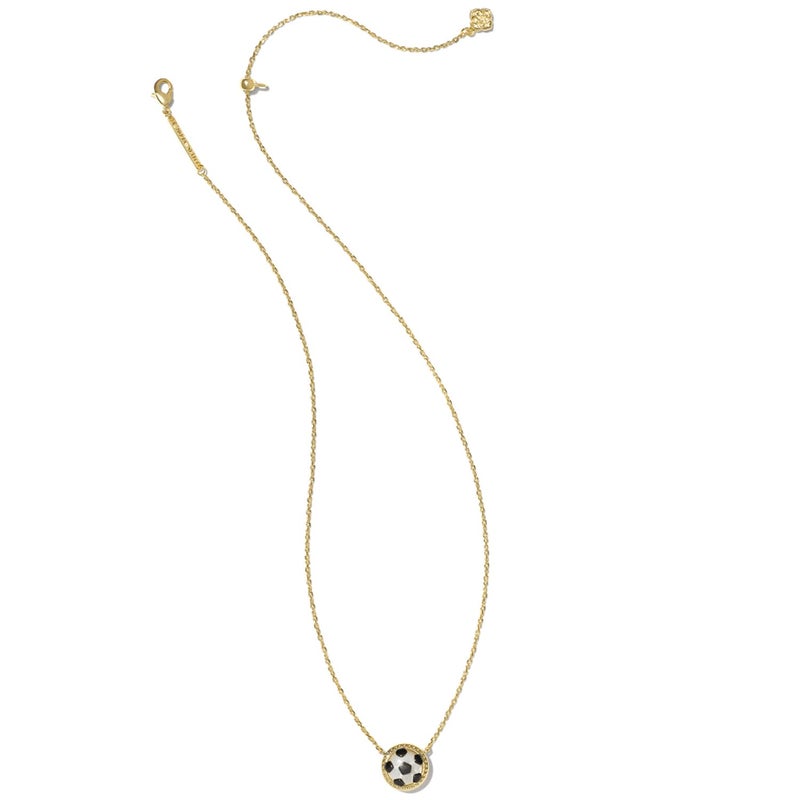 Kendra Scott Soccer 14k Gold-Plated Short Pendant Necklace in Ivory Mother of Pearl, Fashion Jewelry for Women - Image 2