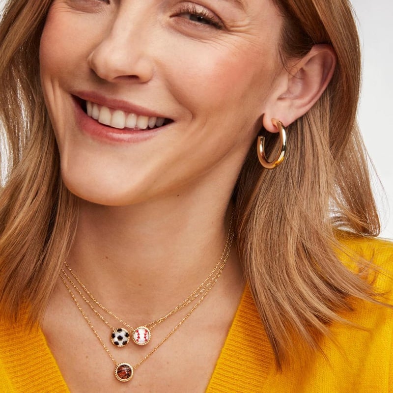 Kendra Scott Soccer 14k Gold-Plated Short Pendant Necklace in Ivory Mother of Pearl, Fashion Jewelry for Women - Image 5