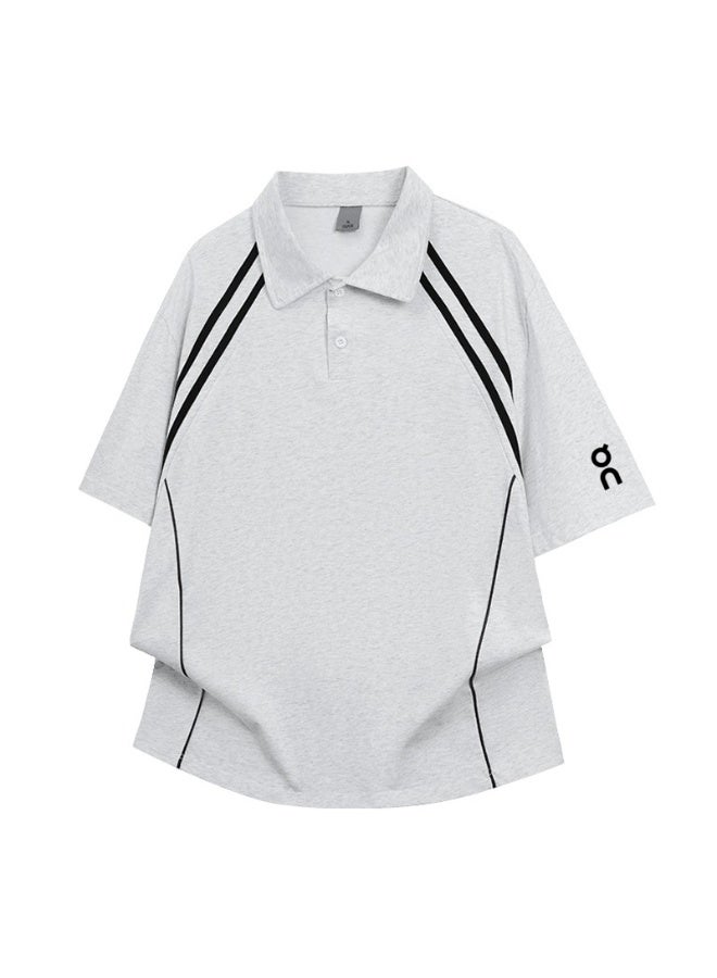 اون راننج On Running Shoulder-inserted parallel bars short-sleeved Polo men's and women's summer beaded cotton sports casual tops - Image 3