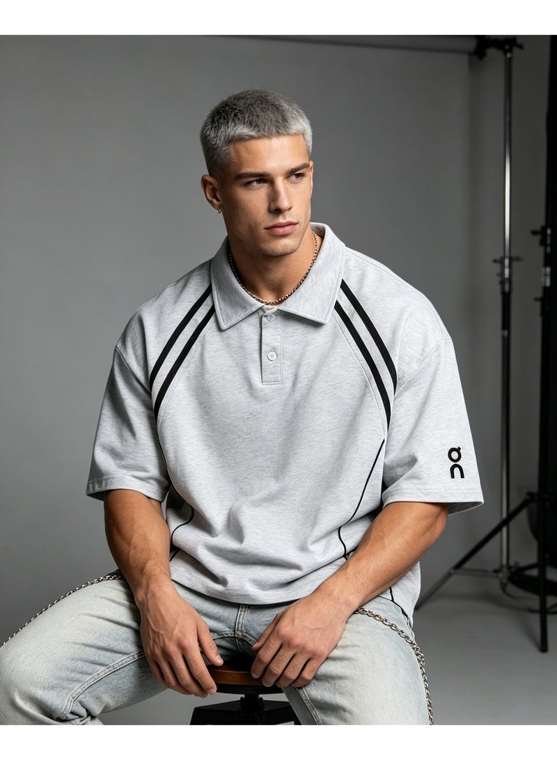اون راننج On Running Shoulder-inserted parallel bars short-sleeved Polo men's and women's summer beaded cotton sports casual tops - Image 1