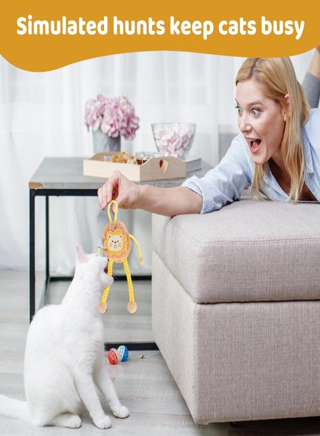 DONGKER Plush Cat Toy,Interactive Cat Toys with Elastic Rope & Bell for Indoor Cats Kittens Play Entertain Themselves Slap Bite - Image 5