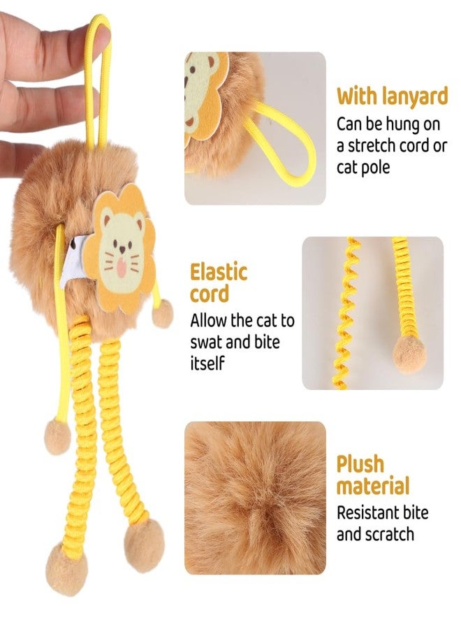 DONGKER Plush Cat Toy,Interactive Cat Toys with Elastic Rope & Bell for Indoor Cats Kittens Play Entertain Themselves Slap Bite - Image 3