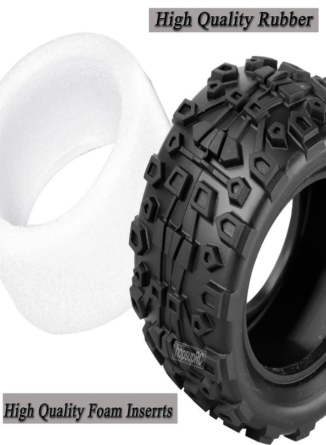 hopsupRC RC Wheels for 1/18 Granite/Typhon,1/18 All-Terrain Truck Tires w/Plastic Wheels,RC Wheels and Tires Rubber Tire RC Truck Tires(4PCS) White - Image 5