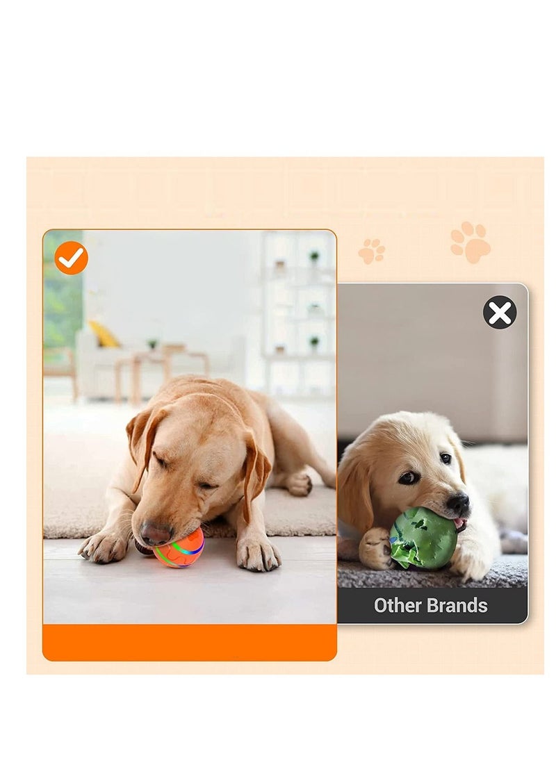 SYOSI Dog Balls Toys Remote Control Dog Balls Interactive Dog Balls Toys Active Rolling Ball for Dogs Orange Light Up Dog Ball USB Rechargeable Aggressive Chewers Toy - Image 5