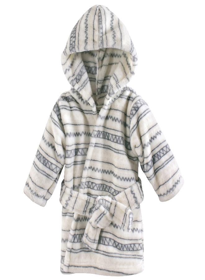 hudson baby Hudson Baby Unisex Baby Plush Animal Face Bathrobe, Aztec, 0-9 Months - Image 4