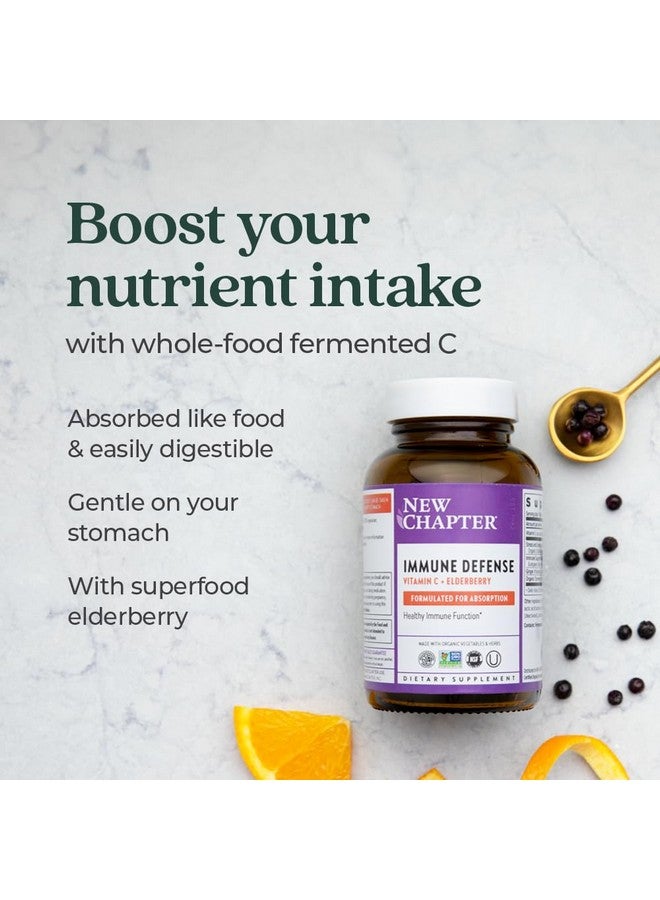 New Chapter® Vitamin C Immune Defense Supplement + Elderberry - Excellent Source of Vitamin C, One Daily Tablet for Healthy Immune Support, Made with Organic Herbs, Non-GMO, Gluten Free, 30 ct - Image 4