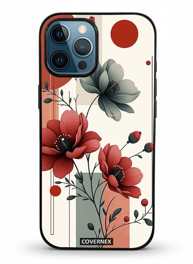 Covernex Apple iPhone 12 Pro Max Protective Case Cover Printed Featuring Botanical Bloom - Image 2