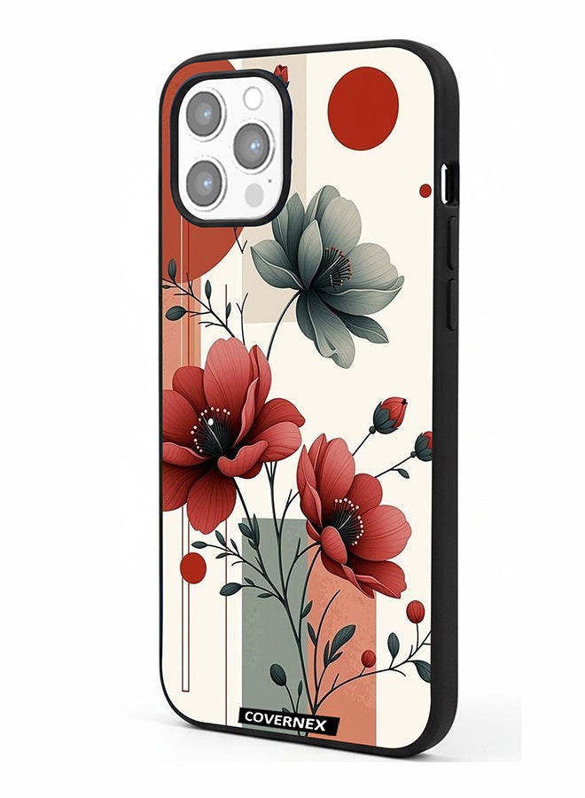 Covernex Apple iPhone 12 Pro Max Protective Case Cover Printed Featuring Botanical Bloom - Image 1