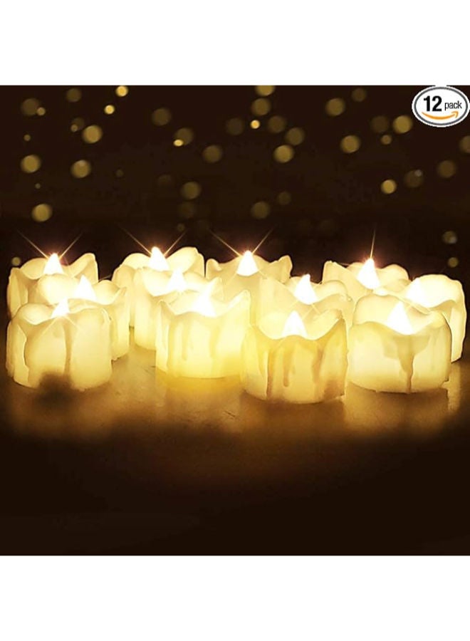 12 pieces - Timer Tea Lights, Flameless - Image 1