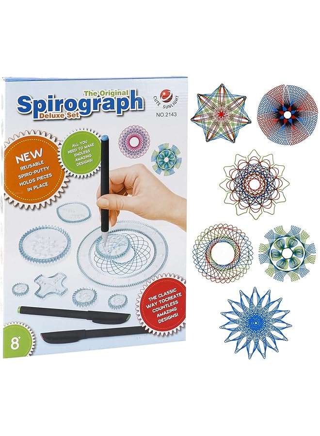 SYOSI Spirograph Drawing Spirograph Set Spirograph Deluxe Set With 28 Painting Magic Spiral Art Drawing Kit Geometric Drawing Ruler Spirograph Art Design Set For Adults And Kids - Image 1
