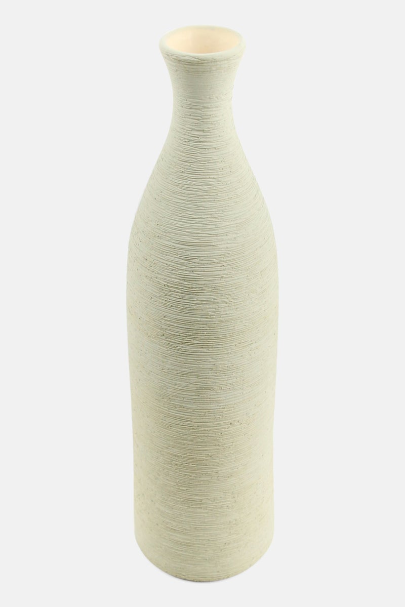 Muy Mucho Textured Ceramic Vase, Light Green - Image 1
