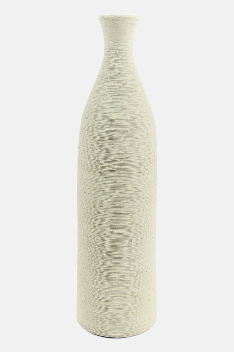 Muy Mucho Textured Ceramic Vase, Light Green - Image 2