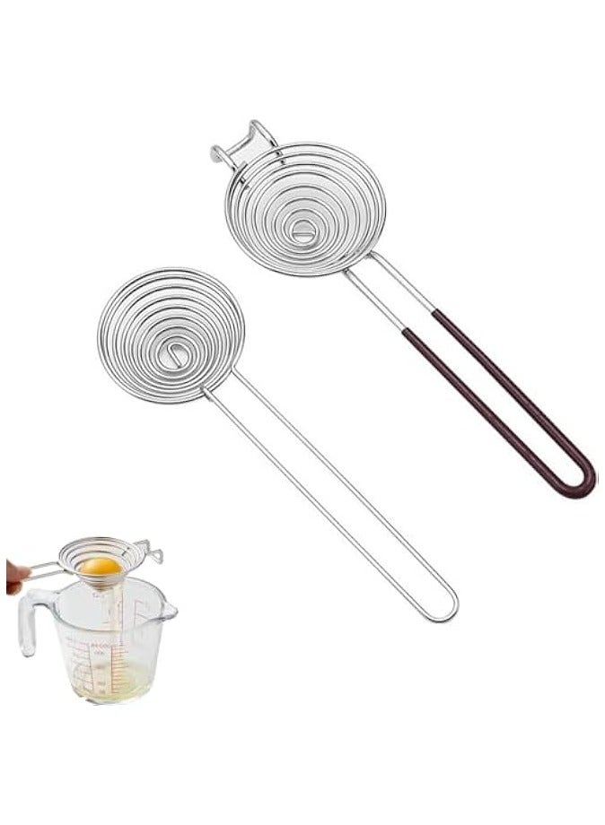 erorex 2 Pcs egg separator Egg yolk, egg white separator Stainless steel egg yolk sieve Egg separator Kitchen tools for baking cakes, kitchen gadgets Cooking/baking tools - Image 1