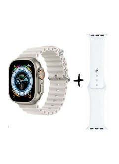 Wearfit Pro HW68 ULTRA MINI Smart Watch Series 8  With A Full Screen Works With The Android And IOS System, Is Responsive, Wireless Charging Supports GPS, Size 1.75 Inch - Silver Color  - Image 1